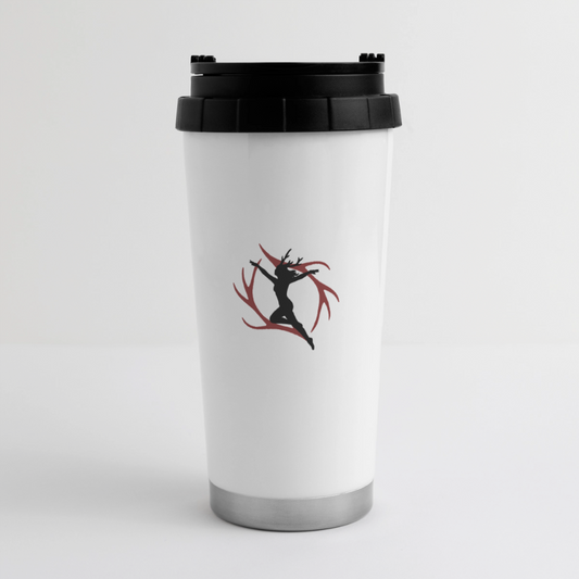 Leaping 16 oz Travel Mug - white