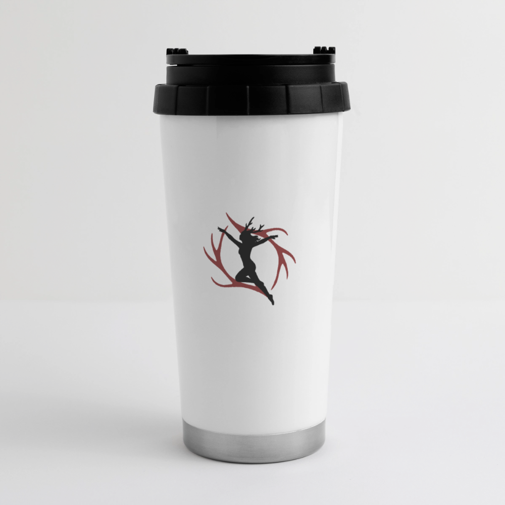 Leaping 16 oz Travel Mug - white