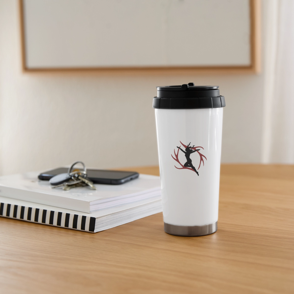 Leaping 16 oz Travel Mug - white